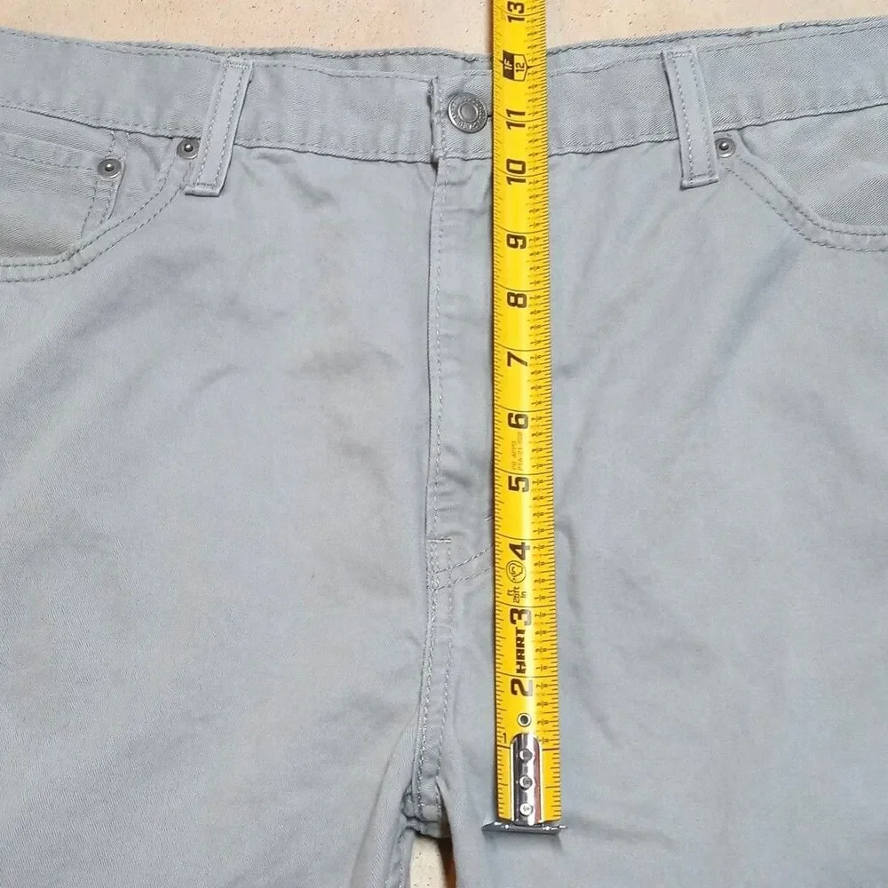 Levi's 508 Jeans Size 38x30 (Fits 37x29) Gray Denim Straight Leg White Tab